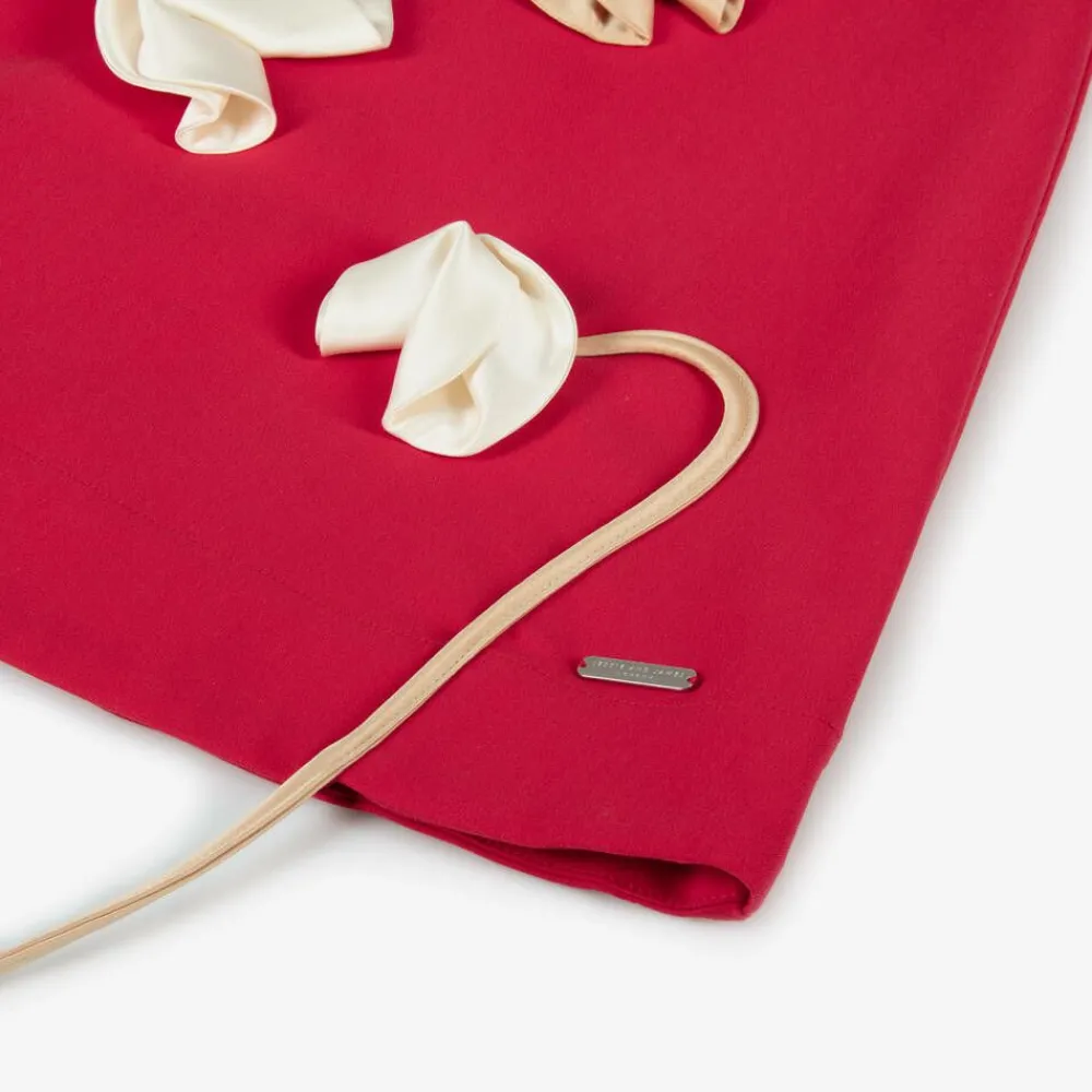 Jessie and James London Dresses*Girls Red Floral Dress