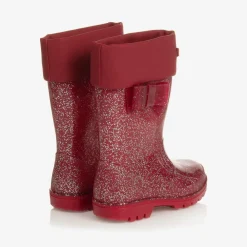 Mayoral Rain Boots|Rain Boots*Girls Red Glitter Rain Boots