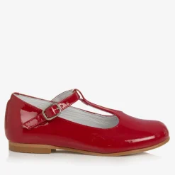 Beatrice amp; George Traditional Shoes|Bar Shoes*Girls Red Patent Leather T-Bar Shoes