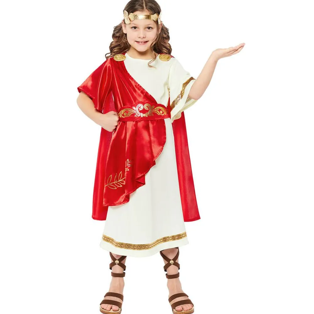 Dress Up by Design Costumes*Girls Red Roman Empress Deluxe Costume