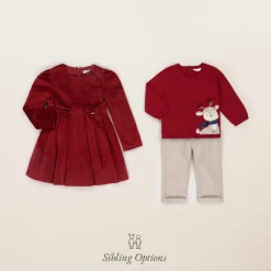 Mayoral Dresses*Girls Red Velvet Dress