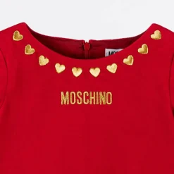 Moschino Kid-Teen Dresses*Girls Red Velvet Hearts Dress