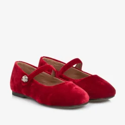 Age of Innocence Bar Shoes|Bar Shoes*Girls Red Velvet Shoes