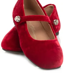 Age of Innocence Bar Shoes|Bar Shoes*Girls Red Velvet Shoes