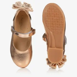 Caramelo Kids Pumps & Ballerinas*Girls Rose Gold Ballerina Shoes