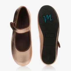 Manuela de Juan Pumps & Ballerinas|Pumps & Ballerinas*Girls Rose Gold Leather Pumps