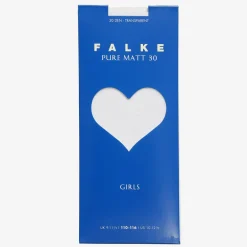 Falke Tights*Girls Sheer White Matt Tights