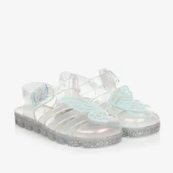 Sophia Webster Mini Jelly Shoes|Jelly Shoes*Girls Silver Butterfly Jelly Sandals