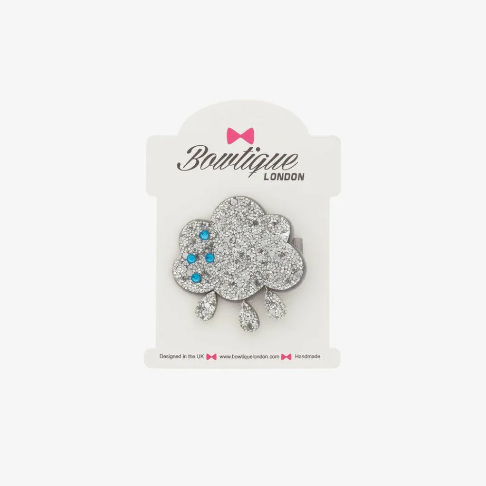 Bowtique London Hair Accessories*Girls Silver Cloud Hair Clip (5cm)