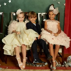 Angels Face Sandals|Sandals*Girls Diamanté Heeled Sandals Silver