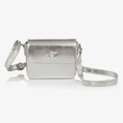 Calvin Klein Bags*Girls Silver Faux Leather Handbag (20cm)
