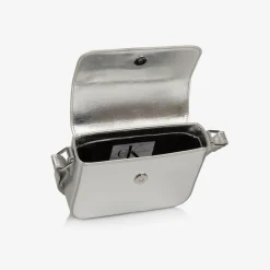 Calvin Klein Bags*Girls Silver Faux Leather Handbag (20cm)