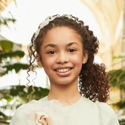 Sienna Likes To Party Hair Accessories*Girls Silver Flower Hairband