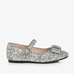 Age of Innocence Pumps & Ballerinas|Pumps & Ballerinas*Girls Silver Glitter Bow Pumps