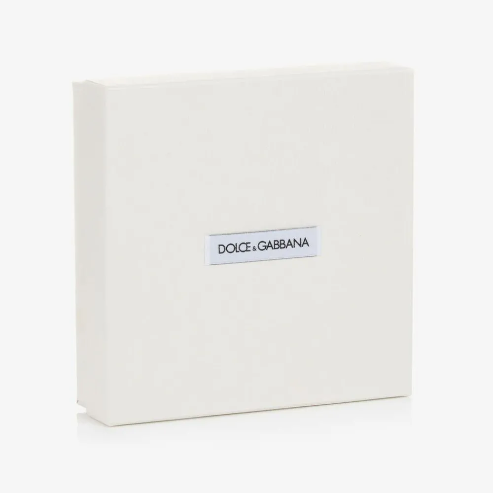 Dolce amp; Gabbana Clothing Accessories*Girls Silver Glitter DG Buckle Belt