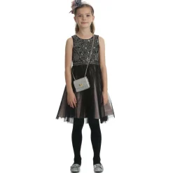 Zaccone Bags*Girls Silver Glitter Leather Bag (12cm)