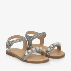Age of Innocence Sandals|Sandals*Girls Silver Glitter Sandals