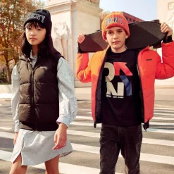 DKNY Dresses*Girls Silver Jacquard Shirt Dress