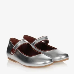 Manuela de Juan Pumps & Ballerinas|Pumps & Ballerinas*Girls Silver Leather Pumps