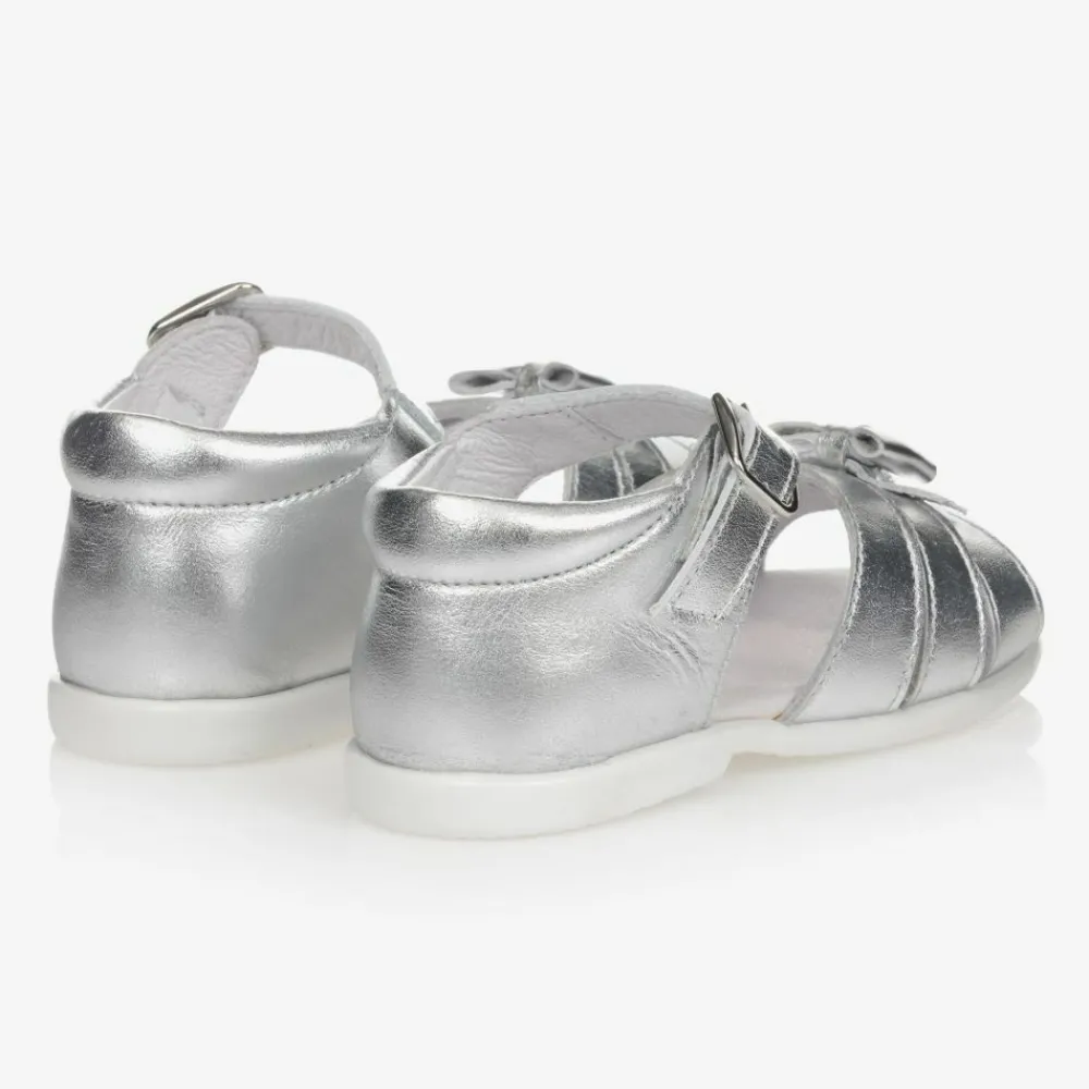 Childrens Classics Sandals|Sandals*Girls Silver Leather Sandals