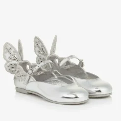 Sophia Webster Mini Bar Shoes|Bar Shoes*Girls Silver Leather Shoes