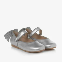 Manuela de Juan Bar Shoes|Bar Shoes*Girls Silver Leather Shoes
