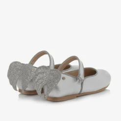 Manuela de Juan Bar Shoes|Bar Shoes*Girls Silver Leather Shoes