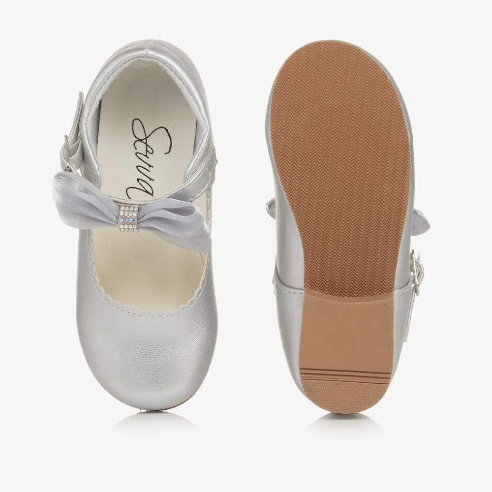 Sevva Bar Shoes*Girls Silver Mary Jane Shoes