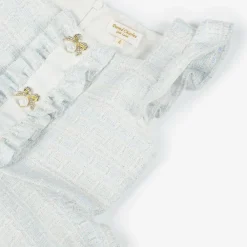 David Charles Dresses*Girls Sparkly Blue Tweed Dress