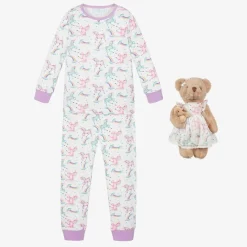 Childrensalon Hampers Gifts*Girls Unicorn Pyjamas & Teddy Bear Gift Hamper
