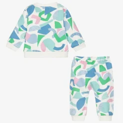 Joyday Tracksuits|Tracksuits*Girls White & Blue Cotton Tracksuit