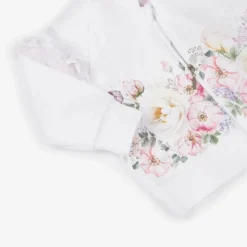 Sofija Tracksuits|Tracksuits*Girls White & Pink Cotton Tracksuit