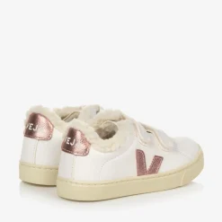 VEJA Trainers|Trainers*Girls White & Pink Leather Esplar Trainers