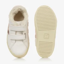 VEJA Trainers|Trainers*Girls White & Pink Leather Esplar Trainers