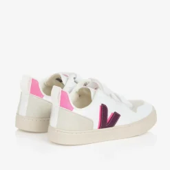 VEJA Trainers|Trainers*Girls White & Purple Faux Leather V-10 Trainers