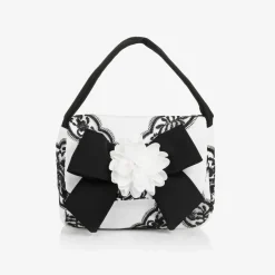 Patachou Bags*Girls White & Black Lace Handbag (17cm)