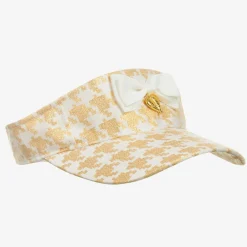 Angels Face Hats*Girls White & Gold Visor Snowdrop