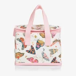 Powell Craft Lunch Accessories*Girls White & Pink Butterfly Lunch Bag (20cm)