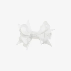 Bowtique London Hair Accessories*Girls White Bow Hair Clip (4cm)