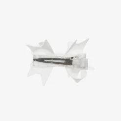 Bowtique London Hair Accessories*Girls White Bow Hair Clip (4cm)