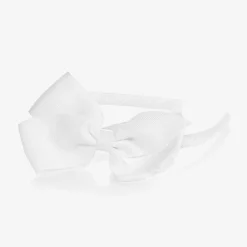 Peach Ribbons Hair Accessories*Girls White Bow Hairband