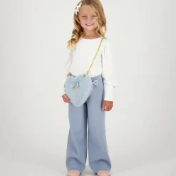 Angels Face Tops*Girls White Bow Sleeve Top