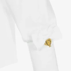 Angels Face Tops*Girls White Bow Sleeve Top