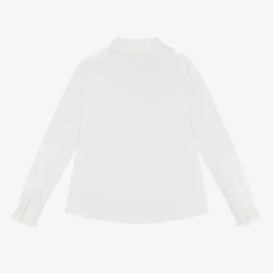 Monnalisa Tops*Girls White Cotton Blouse