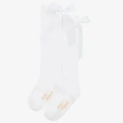 Pretty Originals Socks*Girls White Cotton Bow Socks