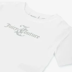 Juicy Couture Tops*Girls White Cotton Boxy Fit T-Shirt