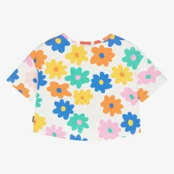 Rock Your Baby Tops*Girls White Cotton Boxy T-Shirt