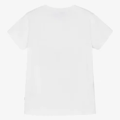 AIGNER Tops*Girls White Cotton Handbag T-Shirt