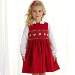 Rachel Riley Tops*Girls White Cotton Heart Blouse Ivory