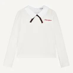 Dolce amp; Gabbana Tops*Girls White Cotton Jersey Top